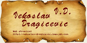 Vekoslav Dragičević vizit kartica